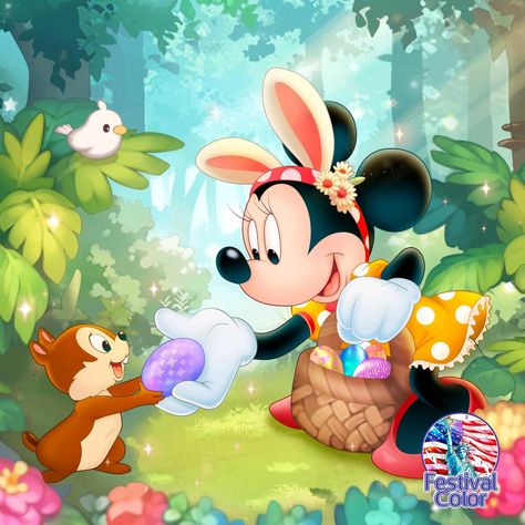 Happy Easter Disney, Easter Disney, Minnie Outfit, Disney Best Friends, Cute Disney Characters, Minnie Mouse Pictures, Catholic Pictures, Disney Easter, Android Wallpaper Flowers