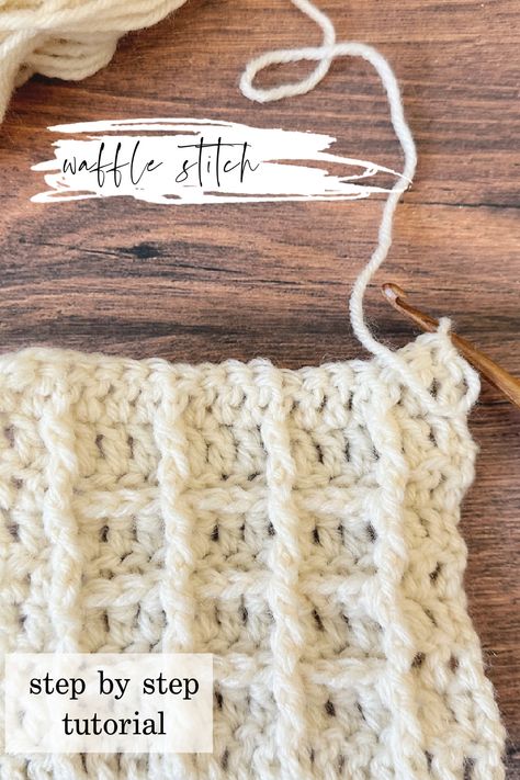 ♥️The classic waffle stitch is easy to see how it got its name. Learn how to make this cozy stitch in the tutorial. Waffle Stitch Crochet, Crochet Quilts, Simple Sewing Tutorial, Crochet Waffle Stitch, Back Post Double Crochet, Front Post Double Crochet, Crochet Washcloth, Waffle Stitch, Crochet Quilt