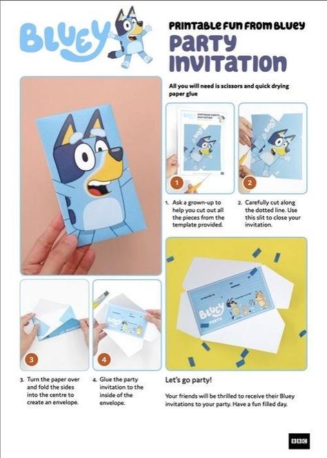 Diy Bluey Birthday Invitations, Free Bluey Invitation, Bluey Birthday Party Diy, Bluey Party Invitations, Bluey Invitations, Abc Birthday Parties, Bluey Party, Bluey Birthday, 2nd Birthday Party Themes