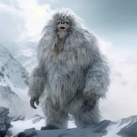 Yeti Character Design, Yeti Creature, Regional Gothic, Yeti Monster, Boogie Monster, Bigfoot Pictures, Monster List, Icewind Dale, Snow Monster