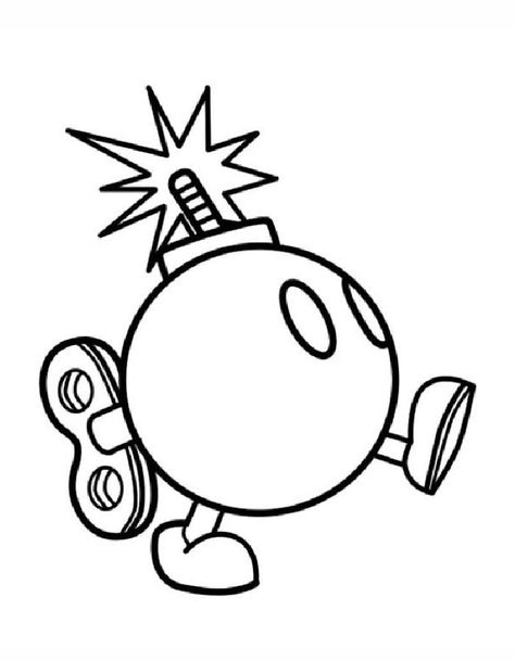 Super Mario Coloring Pages Bob Omb Tattoo, Mario Bob Omb, Super Mario Coloring, Tangle Toy, Mario Coloring, Mario Tattoo, Super Mario Coloring Pages, Christmas Mandala, Mario Coloring Pages