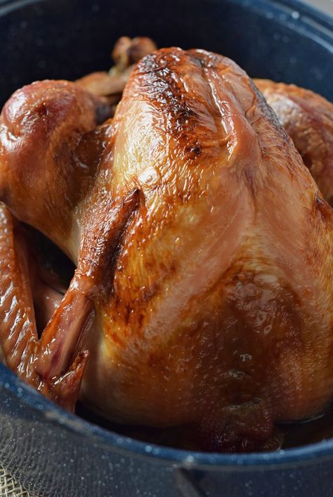 Maple Bourbon Brined Roasted Turkey - Adventures of Mel Bourbon Turkey Brine, Bourbon Brine, Roasted Turkey Recipe, Bourbon Turkey, Thanksgiving Stuffing Recipes, The Best Turkey, Turkey Brine Recipes, Roast Turkey Recipes, Maple Bourbon