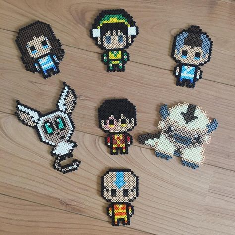 Avatar beads pattern Perler Bead Patterns Avatar The Last Airbender, Perler Beads Avatar, Avatar Perler Bead Patterns, Appa Perler, Anime Iron Beads, Atla Perler Beads, Avatar The Last Airbender Perler Beads, Avatar Perler Beads, Avatar Pixel Art