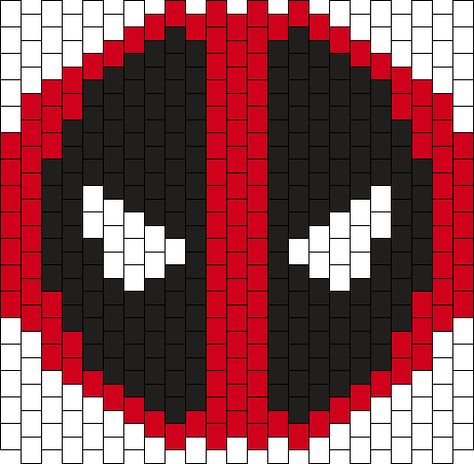 Deadpool Kandi, Kandi Cuff, Kandi Patterns, Photo Pattern, Brick Stitch Pattern, Delica Beads, Brick Stitch, Different Patterns, Stitch Pattern