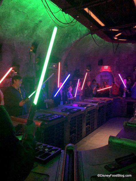 DETAILS AND PHOTOS! Build Your Own Lightsaber at Savi’s Workshop in Disney’s Star Wars Galaxy’s Edge! Galaxy’s Edge Disneyland, Galaxy's Edge Aesthetic, Galaxy’s Edge, Disney Lightsaber, Galaxy's Edge Lightsaber, Xander Hawthorne, Build Your Own Lightsaber, Disney World Souvenirs, Star Wars Land