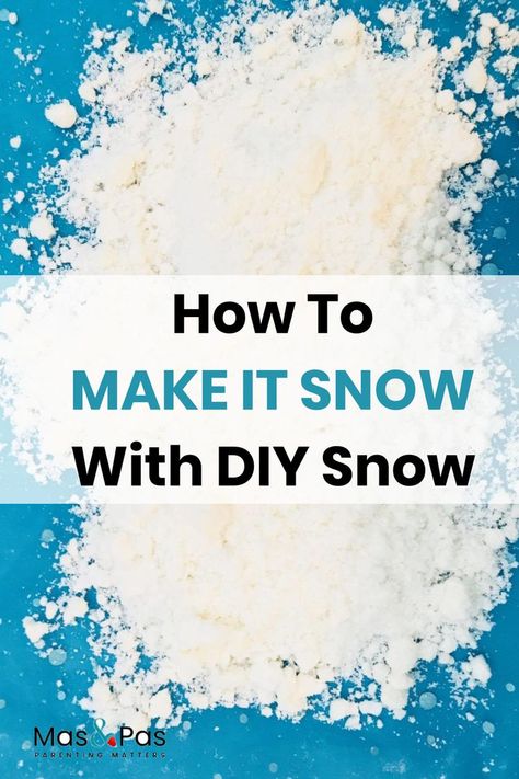 Let it snow, let it snow, let it snow! Inside as well as out. Here are two super easy recipes for DIY snow. Both take just minutes and produce lovely soft fake snow that is wonderful to play with. You’ll never wonder how to make it snow indoors again. #holidayfun #holidaycrafts #fakesnow #easyfakesnow #fakesnowrecipe #DIYsnow Fake Snow Diy, Recipe For Fake Snow, Kids Winter Crafts, Craft Ideas For Christmas, Sensory Recipes, Arts And Craft Ideas, Homemade Snow, Snow Inside, Snow Recipe