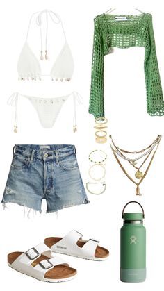 Lake Day Outfit, Beach Outfit Ideas Summer, Spain Fits, Summer Fits Aesthetic, Summer Outfits Beach, Beach Girl Outfits, Fashion Swimsuit, Jean Fits, Cute Beach Outfits