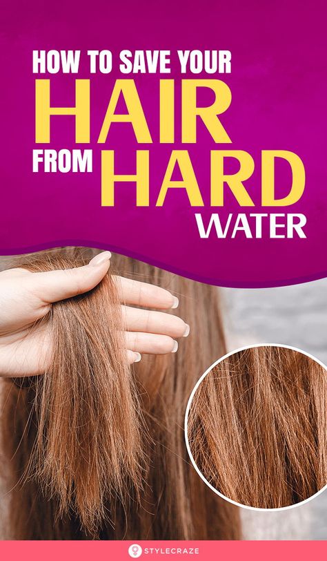 How To Save Your Hair From Hard Water: Most of the Indian cities have hard water, which harms not only your hair but your skin, clothes and bathroom appliances. However, before you get all worried, you need to read this article. In this article, we suggest 5 remedies to fight hard water and get healthy hair. #Hair #HairCare #HardWater #DryHair #DamagedHair Well Water Hair, Hard Water Hair, Diy Shampoo Recipe, Water Hair, Silky Smooth Hair, Baking Soda Shampoo, Unwanted Hair Removal, Hair Problems, Hair Breakage