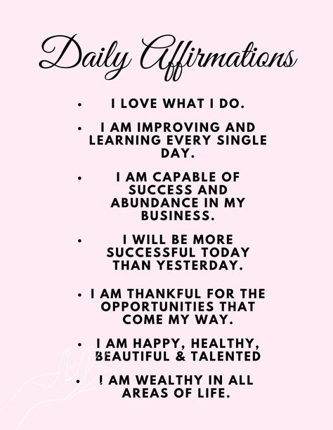 Attraction Affirmations Daily Affirmations Boss Babe, Nail Tech Affirmations, Affirmations Template, Practicing Self Love, Attraction Affirmations, Planner Business, Self Care Bullet Journal, Vision Board Affirmations, Daily Positive Affirmations