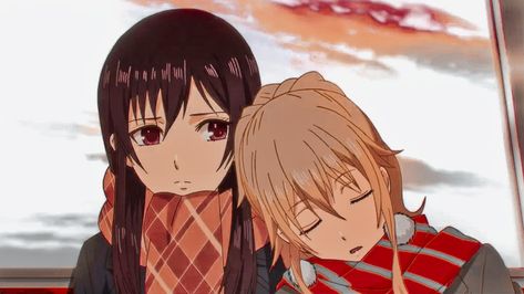 #anime #aesthetic #edit #yuzu #mei #citrus #landscape #wallpaper Citrus Yuzuchi And Mei, Yuzu X Mai, Yuzu And Mei, Mei Citrus, Mei Aihara, Yuzu Aihara, Citrus Manga, My Lover, Yuri Anime