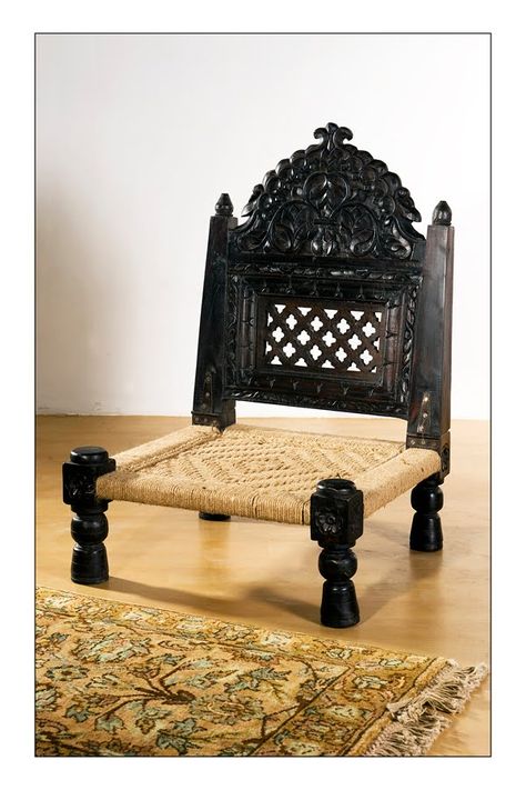 indian low chair - Google Search Low Seating Living Room, Pakistani Furniture, Ancient Furniture, Living Room Indian, Ethnic Furniture, Low Seating, Indian Living Room, India Home Decor, Wooden Sofa Designs