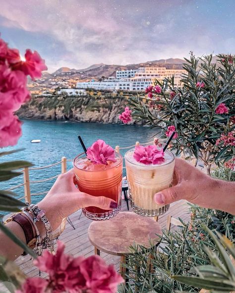 p o l i n a  /  п о л и н а on Instagram: “SIP ME 🌺 ⠀ Chin Chin, sometimes all you need is a .... 🙊 ⠀ Recipe of Piña colada, sure) ⠀ 120ml pineapple juice 60ml white rum 60ml coconut…” Chin Chin, White Rum, Pineapple Juice, Pina Colada, Wanderlust Travel, Coconut Cream, Travel Inspo, Crete, Fun Drinks