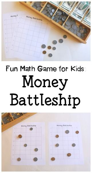 Money Math Games, Money Games For Kids, Games Kindergarten, Algebra Math, Games Preschool, Kids Counting, Battleship Game, Teaching Money, Money Activities