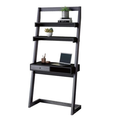 PRICES MAY VARY. 【VERSATILE DESIGN:】This innovative ladder desk combines the functionality of a desk, bookshelf, and wall-mounted secretary desk in one, making it ideal for small spaces and kids' desk walls. 【MODERN LADDER DESK】 With its sleek wall leaning ladder design, this desk adds a touch of contemporary style to any room. Perfect for home offices, bedrooms, or living areas. 【AMPLE STORAGE】Features multiple shelves, including a cubby shelf and stacked shelves, providing plenty of space to o Stacked Shelves, Ladder Shelf Desk, Leaning Desk, Ladder Desk, Ladder Design, Leaning Ladder, Cubby Shelf, Homes Inside, Desk Bookshelf