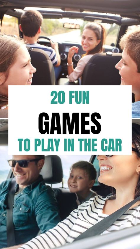 Avoid hearing those dreaded words “Are we there yet?” on your next family road trip with these fun road trip games to play in the car to pass the time. Fun Travel Games, Road Trip Car Games Family Travel, Fun Car Games For Road Trips, Games To Play On Long Car Rides, Car Ride Games For Kids, Roadtrip With Toddler Activities, Fun Things To Do On Road Trips, Fun Games To Play In The Car, Road Trip Car Hacks