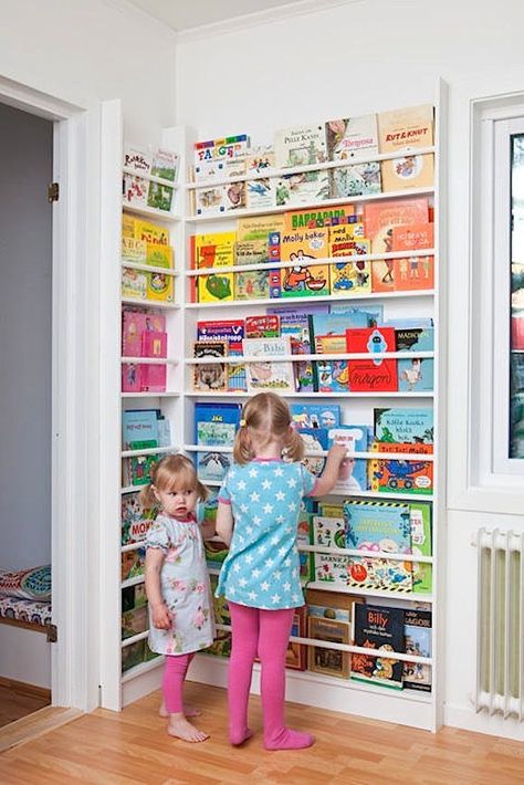 8 Clever Ways To Display Your Child's Books | Handmade Charlotte Kids Book Storage, Diy Toy Storage, Wall Mounted Bookshelves, Handmade Charlotte, Playroom Storage, Ideas Para Organizar, Corner Storage, Playroom Organization, Trendy Bedroom