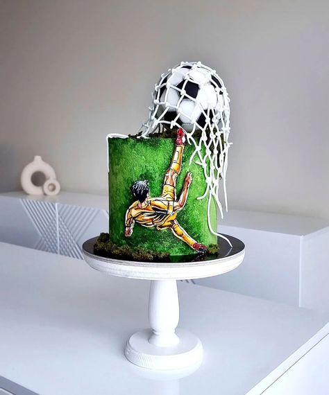 Football Cake Ideas, Football Cake Design, Army Birthday Cakes, Soccer Birthday Cakes, Sports Cake, Football Birthday Cake, Cake Designs For Kids, Diy Father's Day Crafts, Toy Story Party Decorations