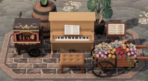 Acnh Music Area, Animal Crossing Concert Area, Animal Crossing Music Area, Acnh Concert Area, Acnh Music Area Ideas, Animal Crossing Tile, Acnh Music, City Acnh, Animal Crossing Music