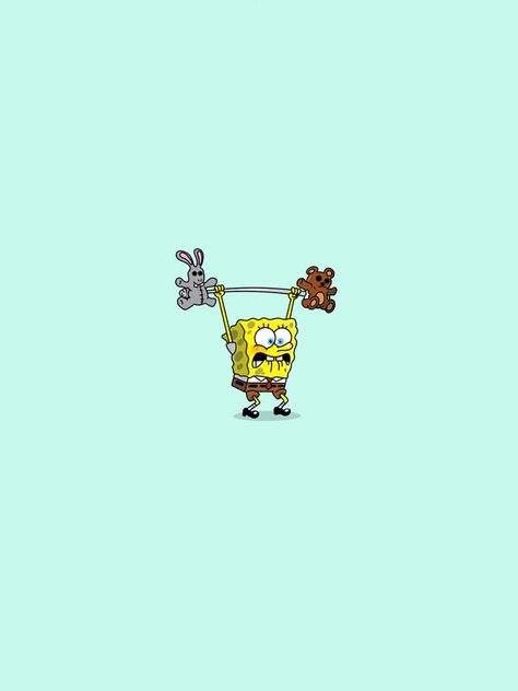 Spongebob Gym Wallpaper, Phone Backgrounds Spongebob, Cute Gym Wallpaper, Funny Gym Wallpaper, Cute Spongebob Wallpaper Iphone, Cool Spongebob Wallpapers, Spongebob Homescreen, Spongebob Wallpaper Funny, Gym Cartoon Art