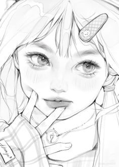 Anime Face Drawing, Manga Coloring Book, Whimsical Art Journal, Seni Dan Kraf, Face Sketch, Easy Drawings Sketches, 인물 드로잉, Coloring Pages For Girls, Cute Doodles Drawings