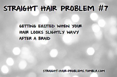 :) Hair Bun Quotes, Straight Hair Problems, Curly Haired Girl, Long Hair Problems, Straight Hair With Braid, Bestie Quotes, Brush Straightener, Hair Problem, Natural Straight Hair