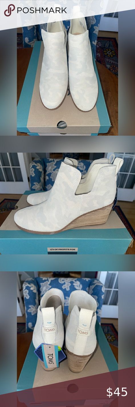 Brand new, never worn TOMS Kallie Wedge Bootie Gift For My Sister, Wedge Bootie, Gifts For My Sister, Toms Shoes, My Sister, Bootie, Wedges, Brand New, Best Deals