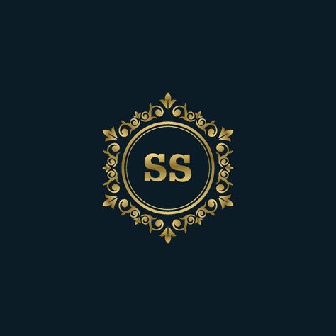 Letter SS logo with Luxury Gold template. Elegance logo vector template. Ss Logo Design, Logo Gallery Art, Initials Logo Letters, Gold Template, Ss Logo, Tiger Photography, Samsung Galaxy Wallpaper Android, Wedding Logo Design, Logo Letters