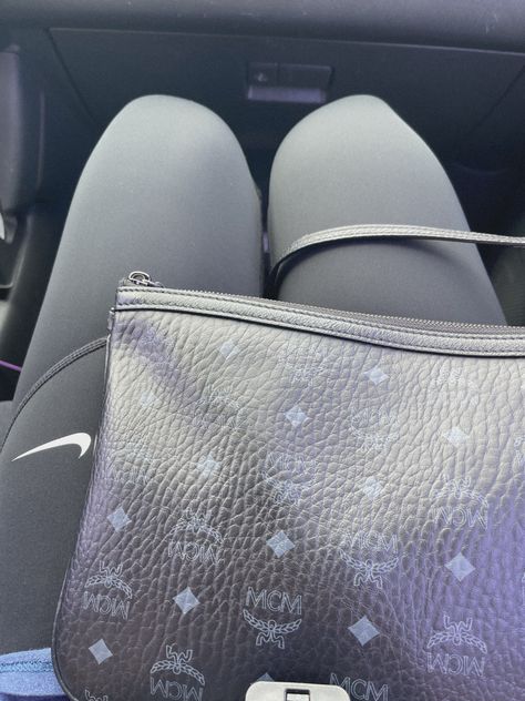 #mcm #purses #blackbag #nike #leggings Mcm Purse, Nike Leggings, Pretty Bags, Black Bag, Purse, Leggings, Nike, Birthday