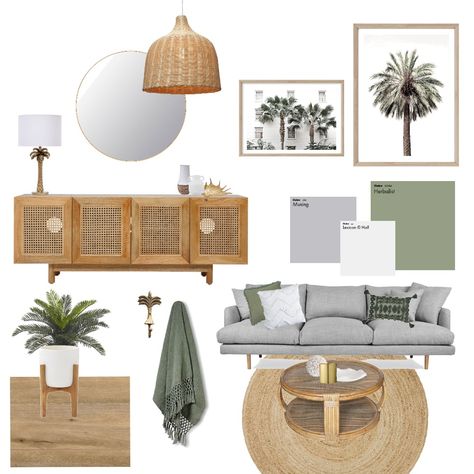 Cream Coastal Living Room, Japandi Art Deco Interiors, Coastal Luxe Living Room, Coastal Luxe Interiors Living Room, Coastal Boho Mood Board, Natural Interior Design Living Room, Modern Coastal Living Room Mood Board, Interior Design Boho Modern, Furniture Mood Board Inspiration