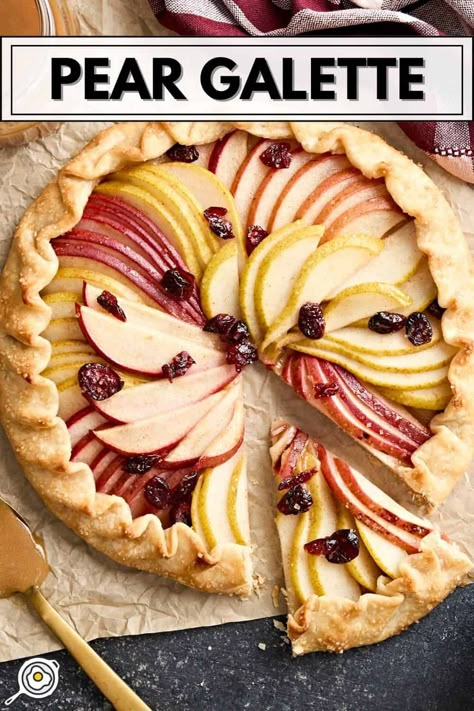 Pear Gallette Recipe Simple, Pear Galette Recipe, Nutritional Smoothie Recipes, Apple Sweets, Spiced Pears, Budget Bytes Recipes, Pear Galette, Pear Desserts, Pear Dessert Recipes