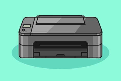 Printer Cartoon, Cartoon Illustration, Premium Vector, Graphic Resources, Printer