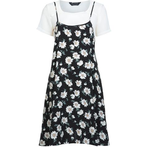 Miss Selfridge Floral Slip Tshirt Dress ($18) ❤ liked on Polyvore featuring dresses, assorted, rayon dress, tee shirt dress, miss selfridge dress, floral pattern dress and viscose dress Slip Dress With Tshirt, Dress Over Tshirt, Dress With Tshirt, Dresses 90s, 90s Slip Dress, Floral T Shirt, Braided Dress, Flower Pattern Dress, Floral Pattern Dress