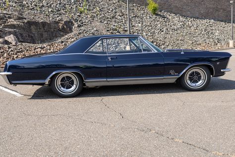 Personal Luxury Performer: 1965 Buick Riviera GS 1965 Buick Riviera, Buick Riviera, Gas Prices, Side Window, Blue Interior, Steel Wheels, Custom Vinyl, Wheel Cover, Black Vinyl