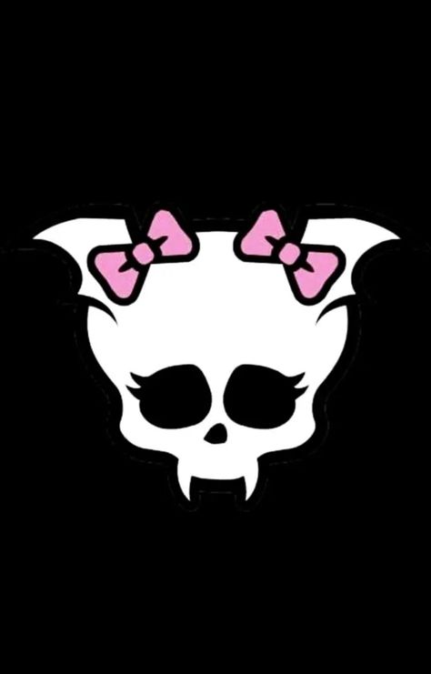 Pink And Black Emo Aesthetic, Monster High Skull Icon, Draculaura Tattoo Ideas, Draculaura Skullette, Draculaura Core, Draculaura Wallpaper, Monster High Logo, Draculaura Pfp, Draculaura Aesthetic