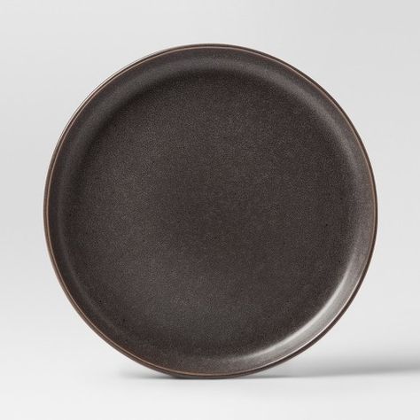 10.5" Tilley Stoneware Dinner Plate Black - Project 62™ : Target Traditional Thanksgiving Table, Gray Plates, Place Setting Inspiration, Kitchen Dinner, Thanksgiving Tablescapes, Fall Tablescapes, Project 62, White Pumpkins, Black Set