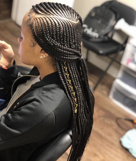 Bob Box Braids Styles, Feed In Braids, Lemonade Braids Hairstyles, Feed In Braids Hairstyles, African Hair Braiding Styles, Cute Braided Hairstyles, Braids Hairstyles Pictures, Feed In Braid, Box Braids Styling