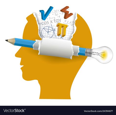 Mathematics Illustration, Mathematics Symbols, Bulb Vector, Math Signs, Painting Logo, Sewing Sleeves, Head Silhouette, Smart Solutions, Color Pencil