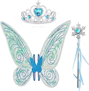 Blue Fairy Wings, Butterfly Halloween Costume, Adult Fairy Costume, Elf Wings, Fairy Wings Costume, Butterfly Halloween, Winx Bloom, Xmas Costumes, Butterfly Fairy Wings