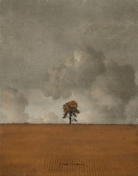 Jamie Heiden, Lone Tree, Landscape Drawings, Aesthetic Painting, Happy Weekend, Tree Art, Painting Inspiration, Classic Art, Aesthetic Art