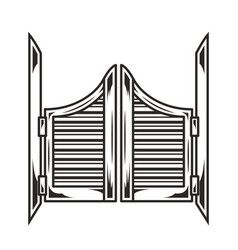 Swinging doors of saloon western background Vector Image Cowboy Sheriff, Western Saloon, Western Background, Custom Wood Doors, Old Wagons, Silhouette Design Studio, Interior Design Elements, Swinging Doors, Monochrome Fashion