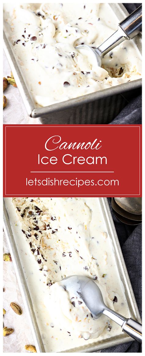 Cannoli Ice Cream Recipe, Italian Ice Cream Desserts, Tiramisu Gelato Recipe, Italian Ice Cream Recipe, Cannoli Ice Cream, Cannoli Recipes, Holy Cannoli, No Bake Dessert Recipes, Custard Ice Cream