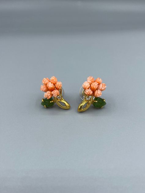 Clean Packaging, Angel Skin, Coral Flower, Colored Leaves, Pink Angel, Coral Flowers, Stud Earrings Gold, Safe Cleaning Products, Earrings Stud