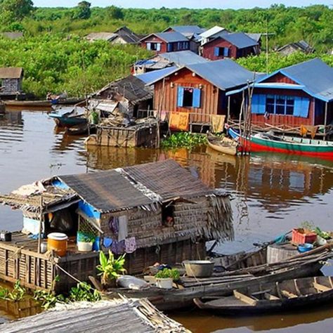 Cruise Tonle Sap Lake to Kompong Phluk on a half-day tour from Siem Reap, and explore the largest freshwater lake in Southeast Asia. You’ll see communities that thrive at the edge of the water, pass floating schools and markets, and visit a local home to get a glimpse of daily life and culture. This half-day Kompong Phluk tour includes all activities, as well as pickup and drop-off at Siem Reap hotels, and both morning and afternoon departures are available. Tonle Sap, Angkor Thom, Boat Service, Traditional Boats, Sunset Cruise, Siem Reap, Shore Excursions, Angkor Wat, Drop Off