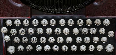 Keyboard of the old classical typewriter machine by mibuch. Detail of keyboard of the old classical typewriter machine #Affiliate #typewriter, #classical, #Keyboard, #machine Old Keyboard, Typewriter Machine, Keyboard Letters, Vintage Writing, Machine Photo, Keyboard Keys, Old Key, Typewriter Font, Fonts Typography