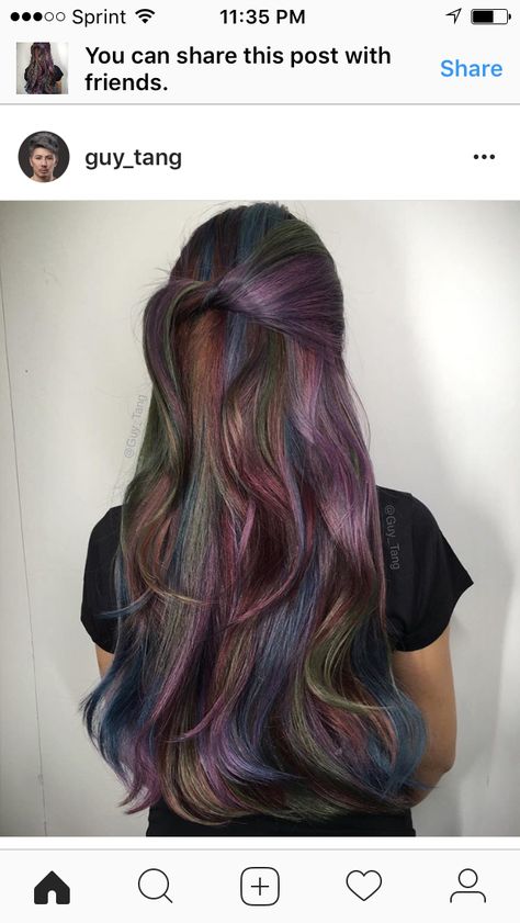 Hair Up Do, Oil Slick Hair, Slick Hair, Winter Dark, Best Hair Dye, Rock Hairstyles, Hair Color Streaks, Dyed Hair Inspiration, Haircut Inspiration