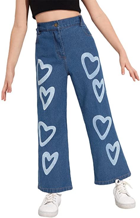 High Waist Ripped Jeans, Girls Jeans Fashion, Pretty Jeans, Cute Ripped Jeans, Jeans For Girls, Ripped Jeans Outfit, Stylish Kids Outfits, Winter T Shirts, Trendy Pants