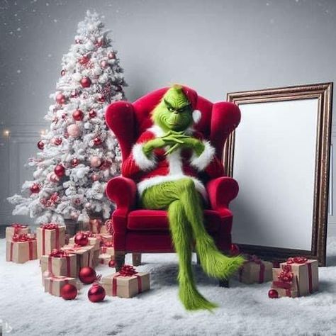 #grinch Grinch Family Pictures, Grinch Christmas Photoshoot, Grinch Poses, Grinch Photoshoot Ideas, Grinch Photos, Grinch Photoshoot, Grinch Videos, Mall Photos, Grinch Drawing