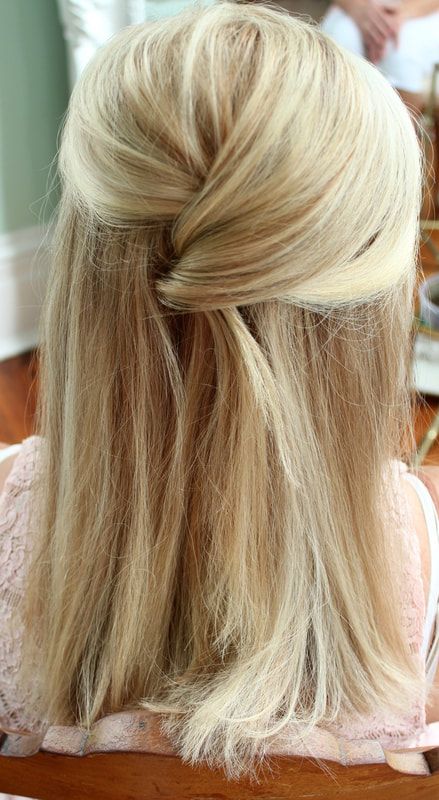 Half French Twist Updo for softer look than traditional French twist | Raleigh, NC hairstylist Half Updo Twist, French Twist Half Up Half Down, Half French Twist, Half Up French Twist, New Haircut For Long Hair, Hair Twist Bun, Half Bun Hairstyles, French Twist Updo, Twist Updo