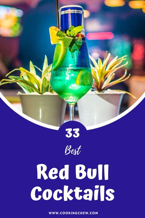 Looking for quick drinks to up the good times at your party? These 33 best Red Bull cocktails are sure to deliver, featuring margaritas, mocktails, and more! Tequila And Red Bull, Redbull Drink Recipes Alcohol, Red Bull Vodka Drinks, Alcohol Drinks With Red Bull, Watermelon Red Bull Cocktails, Cocktails With Red Bull, Red Bull Drinks Cocktails, Redbull Cocktails Recipe, Red Bull Cocktails Drink Recipes