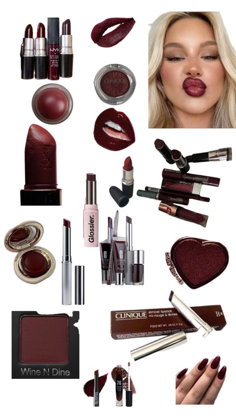 Plum Makeup, Fall Lip Color, Burgundy Makeup, Burgundy Lips, Plum Lipstick, Winter Skin, Dark Red, Lip Makeup, Lip Colors